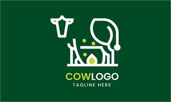 ai generiert Kuh minimalistisch Logo Vektor Design Vorlage Idee