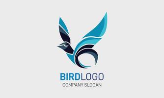 ai genererad fågel påfågel minimalistisk modern logotyp design ikon vektor
