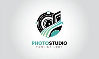 ai generiert Foto Studio Kamera Symbol Film Linse Licht Vektor Logo modern minimalistisch einzigartig Studio Vorlage