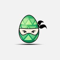 Design Vektor Ostern Ninja Ei Logo Symbol Element Vektor