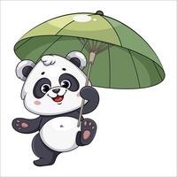 süß Panda. komisch Karikatur Charakter vektor