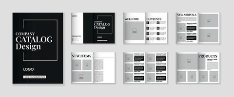katalog design eller 12 sidor produkt katalog mall design vektor