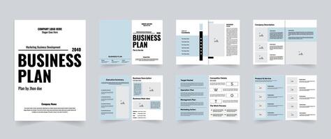 företag planen layout design a4 storlek 12 sidor design vektor