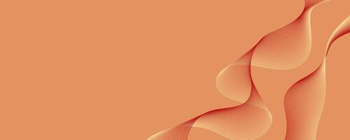 abstrakt bakgrund i trendig Färg 2024 aprikos krossa. vågig rader. vektor