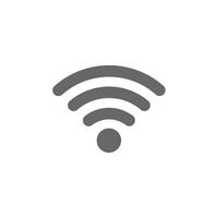 grå wiFi signal ikon vektor, trådlös internet tecken isolerat på vit bakgrund, platt stil, vektor illustration
