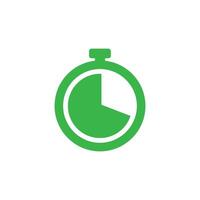 Grün Uhr Vektor Symbol isoliert auf Weiß Hintergrund