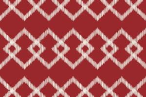 traditionell ethnisch Ikat Motiv Stoff Muster geometrisch Stil.afrikanisch Ikat Stickerei ethnisch orientalisch Muster rot Hintergrund Hintergrund. abstrakt, Vektor, Illustration. Textur, Rahmen, Dekoration. vektor