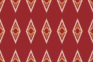 traditionell ethnisch Ikat Motiv Stoff Muster geometrisch Stil.afrikanisch Ikat Stickerei ethnisch orientalisch Muster rot Hintergrund Hintergrund. abstrakt, Vektor, Illustration. Textur, Rahmen, Dekoration. vektor