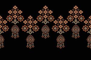 traditionell ethnisch Motive Ikat geometrisch Stoff Muster Kreuz Stich.ikat Stickerei ethnisch orientalisch Pixel schwarz Hintergrund.abstrakt, Vektor, Illustration. Textur, Schal, Dekoration, Tapete. vektor