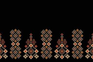 traditionell ethnisch Motive Ikat geometrisch Stoff Muster Kreuz Stich.ikat Stickerei ethnisch orientalisch Pixel schwarz Hintergrund.abstrakt, Vektor, Illustration. Textur, Schal, Dekoration, Tapete. vektor