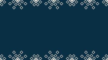 traditionell ethnisch Motive Ikat geometrisch Stoff Muster Kreuz Stich.ikat Stickerei ethnisch orientalisch Pixel Marine Blau Hintergrund. abstrakt, vektor, illustration. Textur, Schal, Dekoration, Tapete. vektor