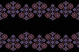 traditionell ethnisch Motive Ikat geometrisch Stoff Muster Kreuz Stich.ikat Stickerei ethnisch orientalisch Pixel schwarz Hintergrund.abstrakt, Vektor, Illustration. Textur, Schal, Dekoration, Tapete. vektor