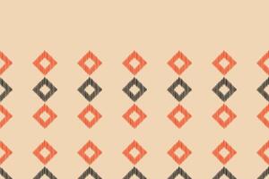 traditionell ethnisch Ikat Motiv Stoff Muster Hintergrund geometrisch .afrikanisch Ikat Stickerei ethnisch Muster braun Sahne Hintergrund Hintergrund. abstrakt, Vektor, Illustration. Textur, Rahmen, Dekoration. vektor