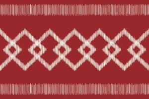 traditionell ethnisch Ikat Motiv Stoff Muster geometrisch Stil.afrikanisch Ikat Stickerei ethnisch orientalisch Muster rot Hintergrund Hintergrund. abstrakt, Vektor, Illustration. Textur, Rahmen, Dekoration. vektor