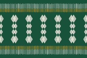 traditionell ethnisch Ikat Motiv Stoff Muster geometrisch Stil.afrikanisch Ikat Stickerei ethnisch orientalisch Muster Grün Hintergrund Hintergrund. abstrakt, Vektor, Illustration. Textur, Rahmen, Dekoration. vektor