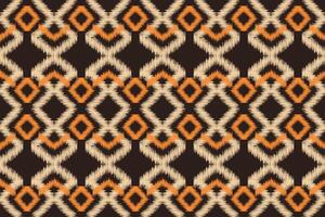 traditionell ethnisch Ikat Motiv Stoff Muster Hintergrund geometrisch .afrikanisch Ikat Stickerei ethnisch orientalisch Muster braun Hintergrund Hintergrund. abstrakt, Vektor, Illustration. Textur, Rahmen, Dekoration. vektor