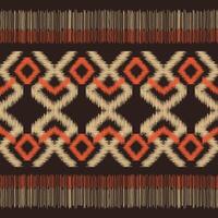 traditionell ethnisch Ikat Motiv Stoff Muster Hintergrund geometrisch .afrikanisch Ikat Stickerei ethnisch orientalisch Muster braun Hintergrund Hintergrund. abstrakt, Vektor, Illustration. Textur, Rahmen, Dekoration. vektor