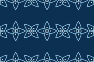 traditionell etnisk ikat motiv tyg mönster geometrisk stil.afrikansk ikat broderi etnisk orientalisk mönster blå bakgrund tapet. abstrakt, vektor, illustration.texture, ram, dekoration. vektor
