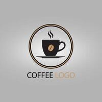 kaffe logotyp aning vektor