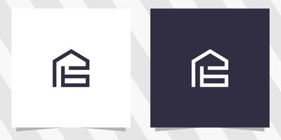 Brief pb bp mit Zuhause Logo Design vektor