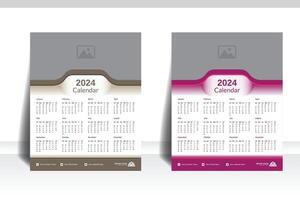 korporativ und modern Komplett 12 Monate, jährlich Kalender Design mit Raum zum Ihre Bild vektor