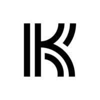 brev rk modern linje konst kreativ minimal abstrakt monogram logotyp vektor