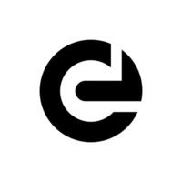 brev ec malm ce avrundad form modern monogram abstrakt små bokstäver logotyp vektor