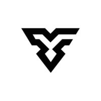 Brief v mit modern einzigartig gestalten kreativ minimal Monogramm Logo Design vektor