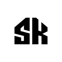 brev sk kreativ platt monogram företag branding typografi logotyp vektor