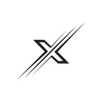 modern Brief x kreativ einzigartig Neu gestalten stilvoll branding Logo Design vektor