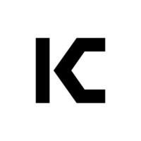 Brief kc mit modern gestalten einzigartig Typografie Monogramm abstrakt Logo vektor