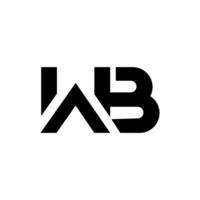 brev wb modern unik ny former alfabet abstrakt typografi monogram logotyp vektor