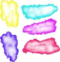 färgrik moln uppsättning vektor illustration