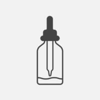 Tropfer Glas Flasche Symbol. wesentlich Öl Flasche. Apotheke oder Medizin flüssig. Vektor Illustration