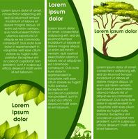 Infografik-Design mit grünem Baum vektor