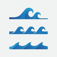 Welle und Wasser isoliert runden gestalten Logo Blau Farbe Meer, Ozean, Fluss Oberfläche vektor
