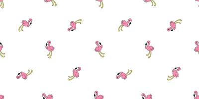 Rosa Flamingo nahtlos Muster Vektor Karikatur Schal isoliert süß Flamingos Tier exotisch Natur wild Fauna wiederholen Hintergrund Fliese Hintergrund Illustration Design