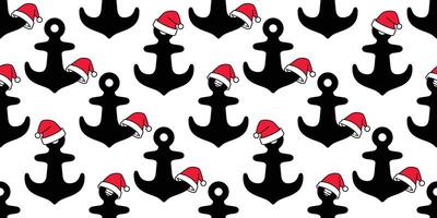 Anker Vektor Weihnachten Santa claus Hut Symbol Logo Helm Boot Symbol Pirat nautisch maritim Karikatur einfach Illustration Gekritzel Grafik Design