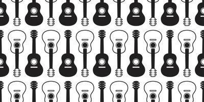 Gitarre nahtlos Muster Vektor Bass Ukulele Symbol Logo Symbol Musik- wiederholen Hintergrund Fliese Hintergrund Schal isoliert Grafik Karikatur Illustration Gekritzel Design