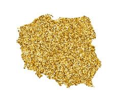 vektor isolerat illustration med förenklad polen Karta. dekorerad förbi skinande guld glitter textur. jul och ny år högtider dekoration för hälsning kort.