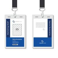 professionelle Unternehmensausweisvorlage, sauberes blaues Ausweisdesign mit realistischem Modell der geometrischen Formzusammensetzung vektor