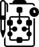 solide schwarz Symbol zum Planung vektor