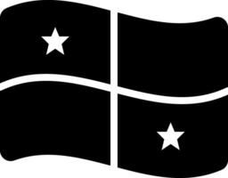 Vektor solide schwarz Symbol zum Panama