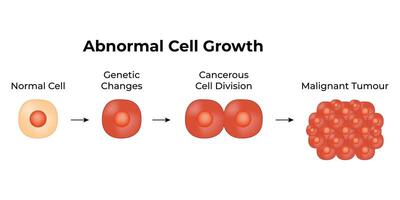 onormal cell tillväxt vetenskap design vektor illustration diagram