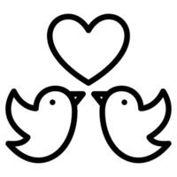 Lovebirds Hochzeit Symbol Illustration vektor