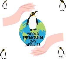 värld pingvin dag vektor