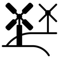 Windmühle Ökologie Objekt Symbol Illustration vektor