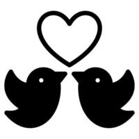 Lovebirds Hochzeit Symbol Illustration vektor