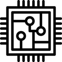 Zentralprozessor Chip Vektor Symbol