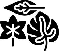 Vektor solide schwarz Symbol zum Blätter